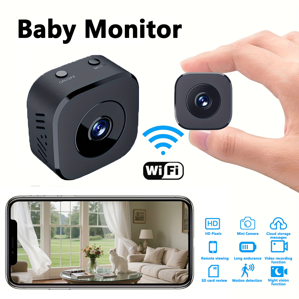 Audio Music Recording - 1080P HD Mini WiFi Camera Indoor