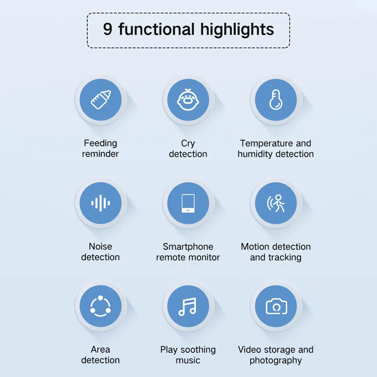 5 Inch Tuya Smart Baby Monitor - đánh giá và giá Audio Music Track