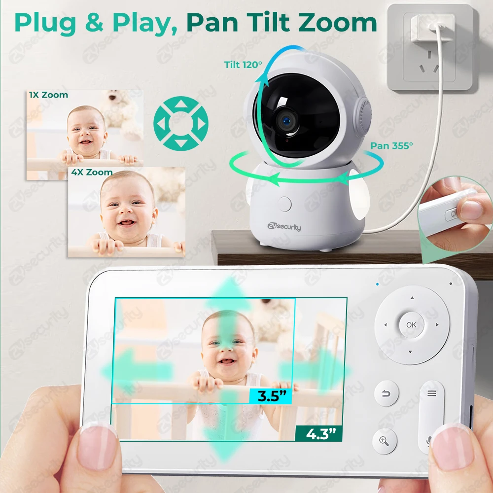 2K WiFi Baby Monitor with Scre - đánh giá và giá Audio Music Track
