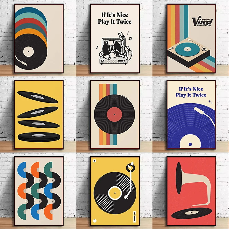 Mid Century Vinyl Record Canva - đánh giá và giá Audio Music Recording