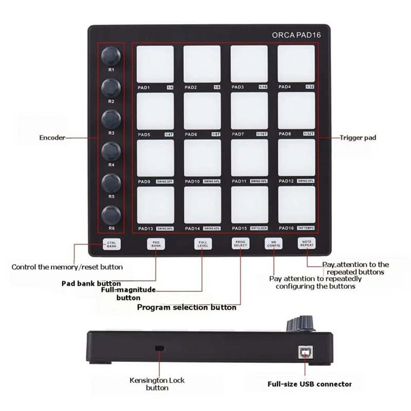 PAD16 Controller Keyboard DJ M - đánh giá và giá Audio Music Dj