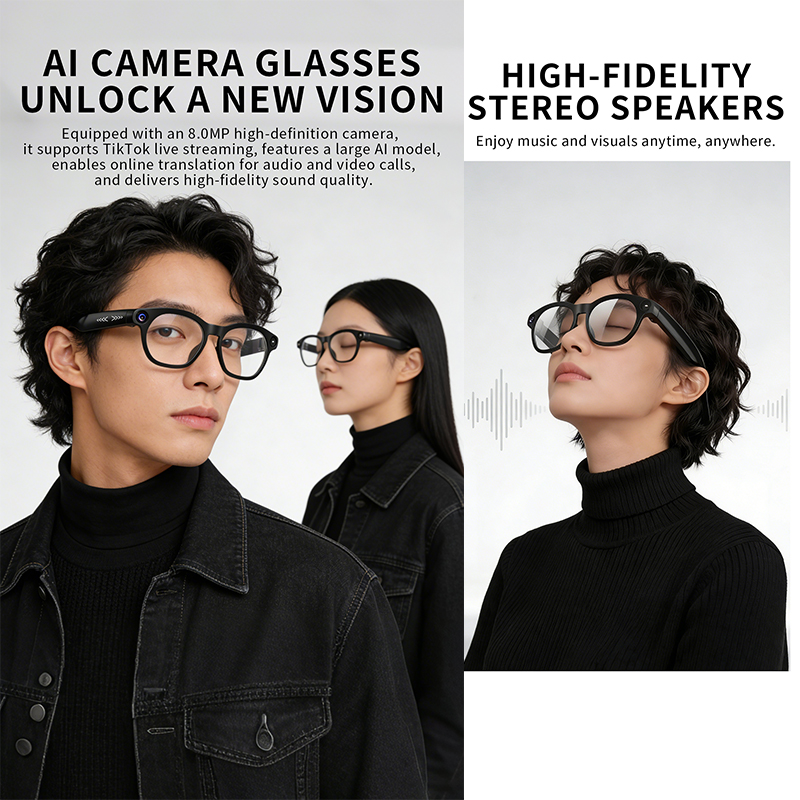 2026 New Smart Glasses 800W HD - đánh giá và giá Audio Music Ai